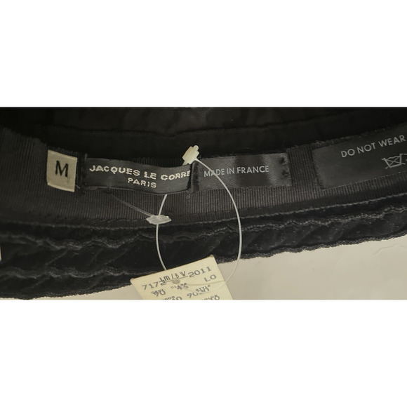 JACQUES LE CORRE PARIS BLACK VELVET HAT SIZE M, NEW WITH TAGS, MADE IN FRANCE main image 7